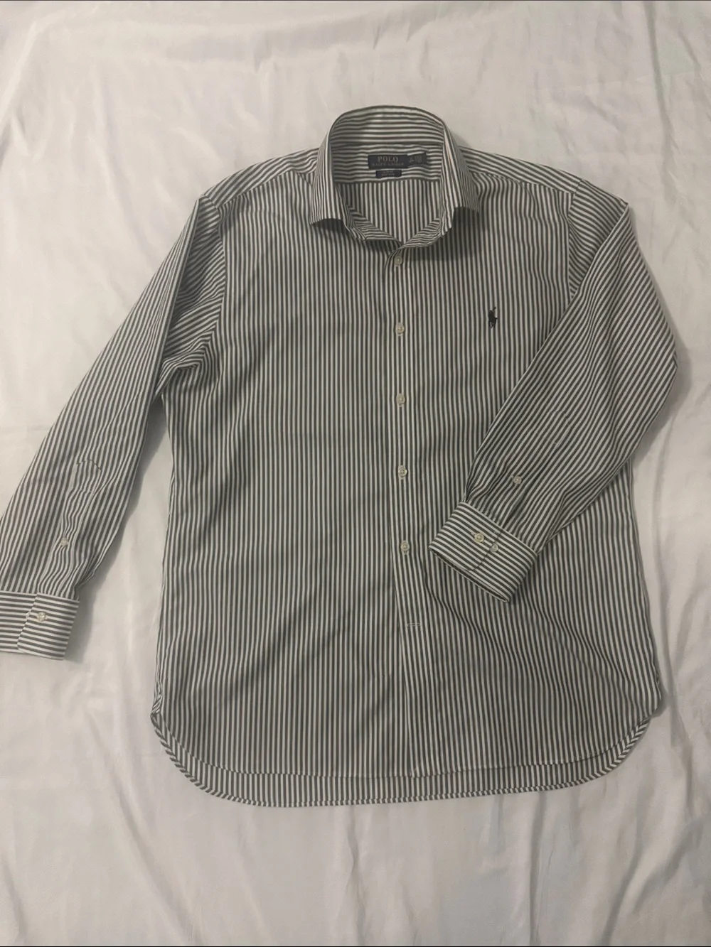 Polo by Ralph Lauren Black and White Striped Dress Shirt